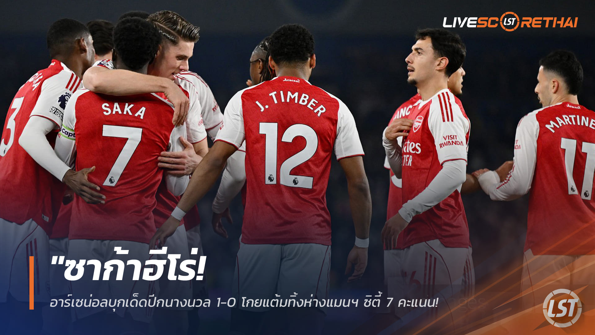 ข่าวฟุตบอล วันพฤหัสบดี ที่ 5 มีนาคม 2568 : "ซาก้าฮีโร่! อาร์เซน่อลบุกเด็ดปีกนางนวล 1-0 โกยแต้มทิ้งห่างแมนฯ ซิตี้ 7 คะแนน – ‘ราย่า-กาเบรียล’ ช่วยกันเซฟพัลวัน"!